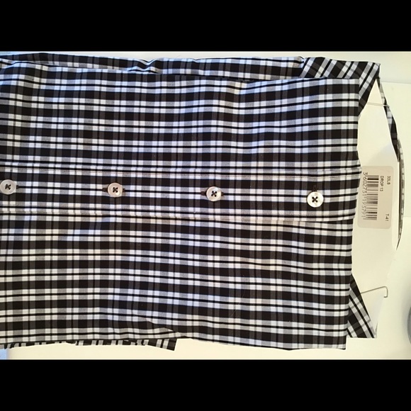 Cafe Coton brown/white check shirt 16, NEW - Picture 3 of 3